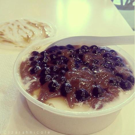 Chilled Taho with Pearls & Caramel Fudge